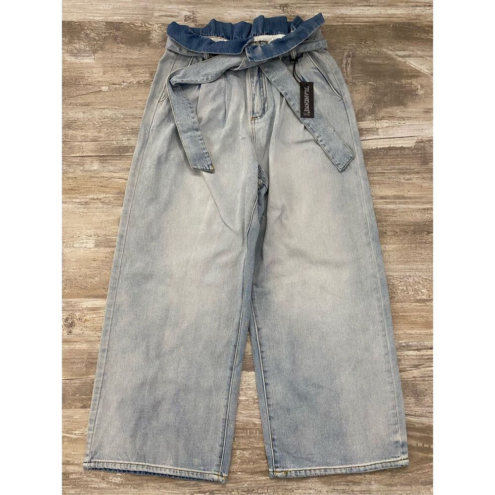 Blank NYC High Rise Wide Leg Cropped Womens Jeans Size 28